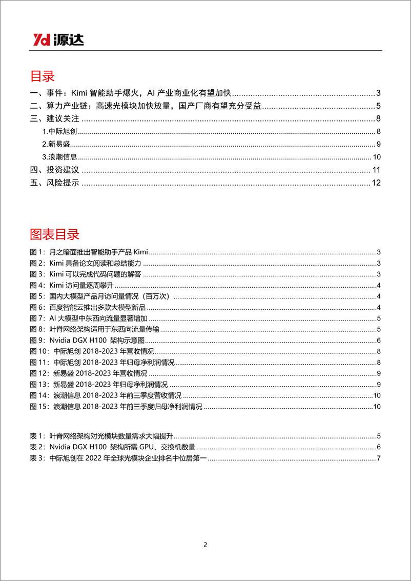 《源达信息：人工智能专题研究系列五-Kimi智能助手热度高涨-国产大模型加速发展_13页_981kb》 - 第2页预览图