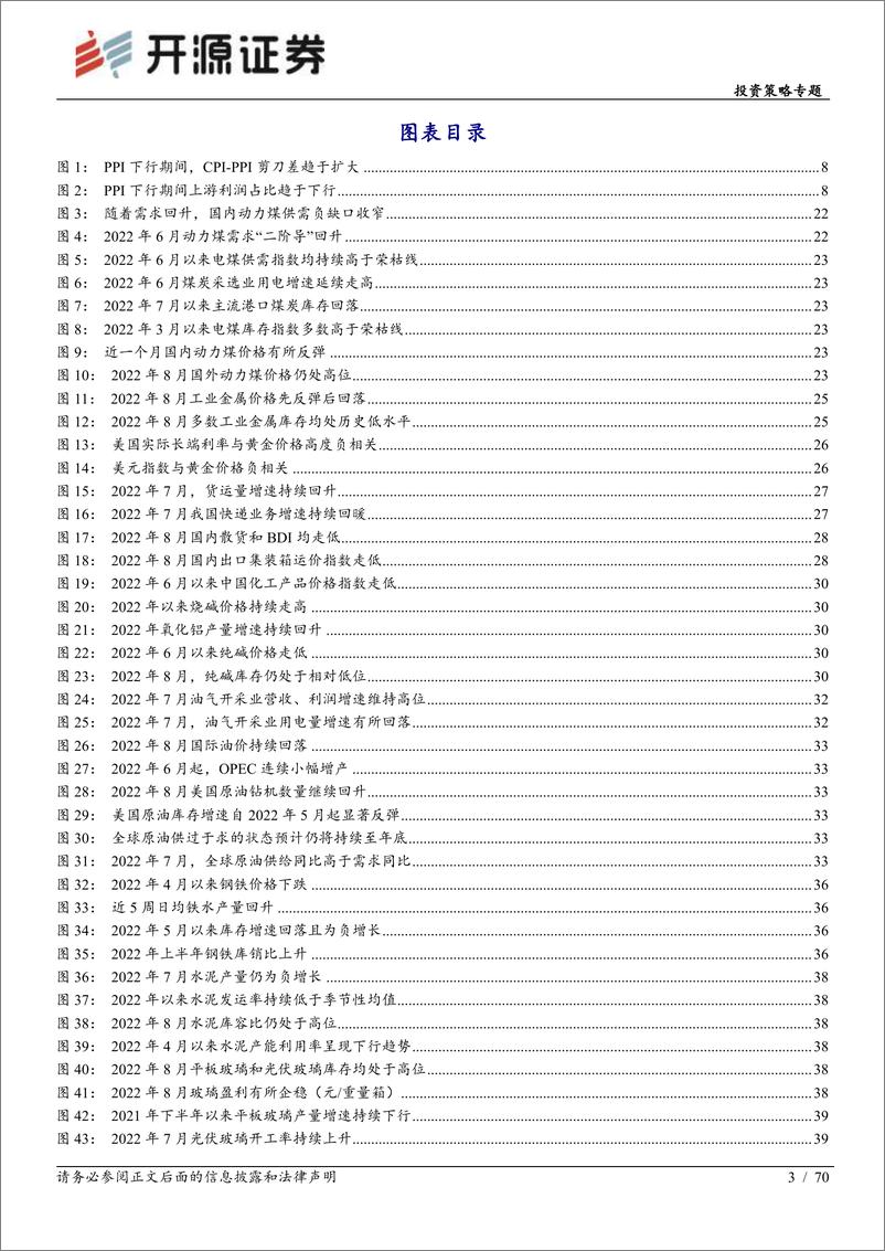 《景气掘金：寻找PPI下行期间盈利趋于改善的行业-20220908-开源证券-70页》 - 第4页预览图