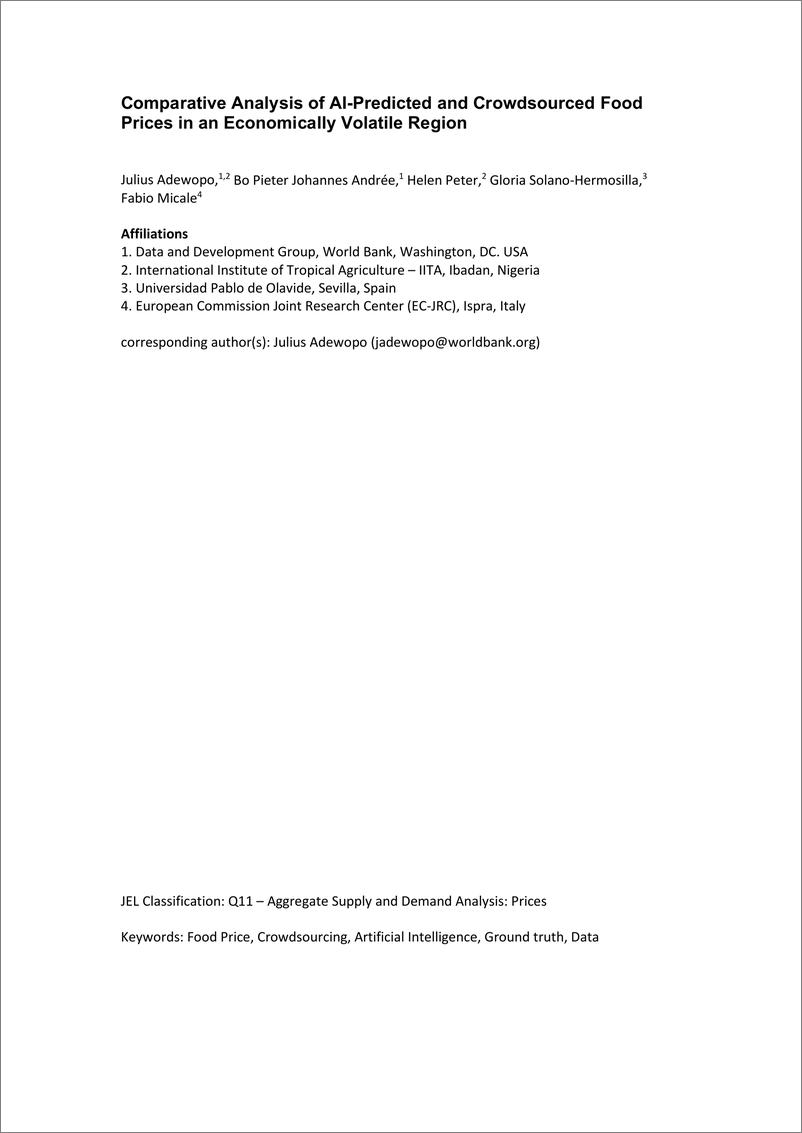 《世界银行-经济波动地区人工智能预测与众包食品价格的比较分析（英）-2024.4-25页》 - 第3页预览图