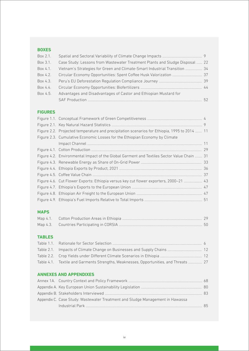 《世界银行-埃塞俄比亚的绿色竞争力：环境和气候因素如何在选定的价值链中日益塑造埃塞俄比亚的经济前景概述（英）-2024-108页》 - 第4页预览图
