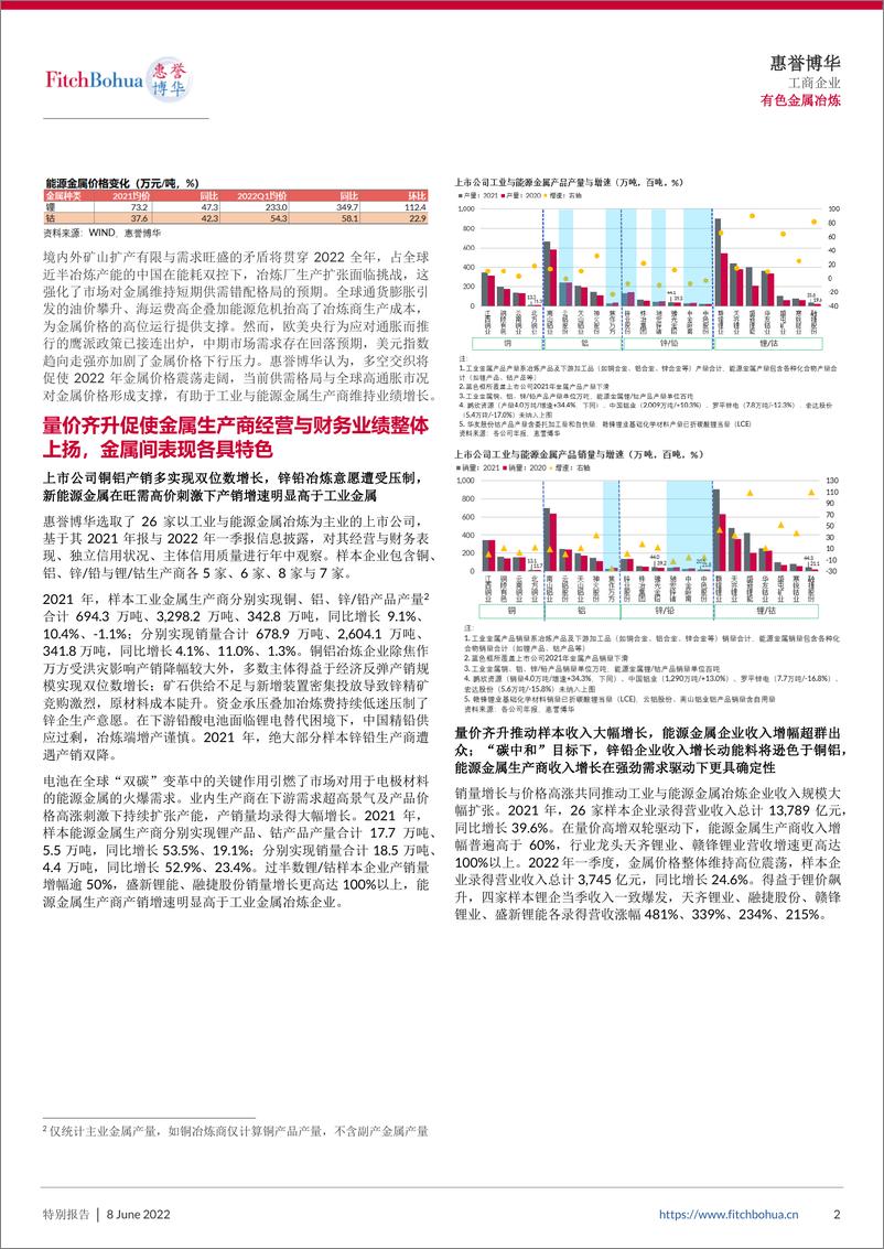 《惠誉博华2022年中期信用观察：工业与能源金属冶炼-6页》 - 第3页预览图