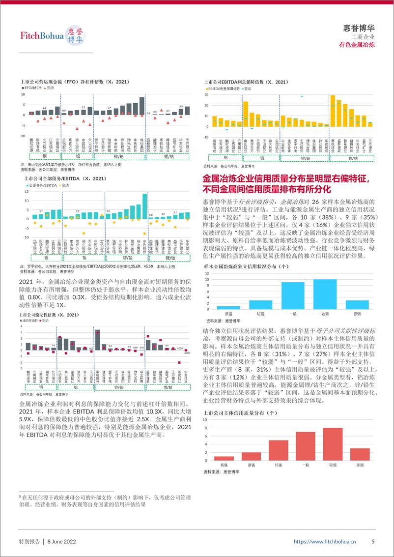 《惠誉博华2022年中期信用观察：工业与能源金属冶炼-6页》 - 第6页预览图