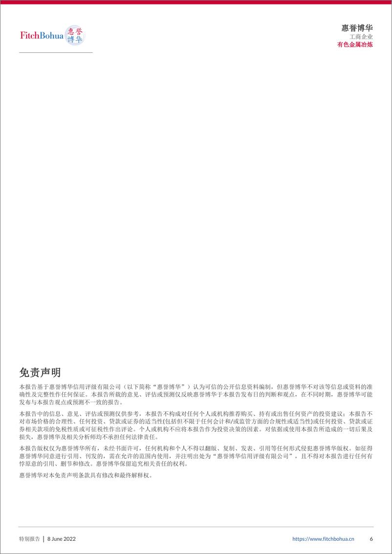 《惠誉博华2022年中期信用观察：工业与能源金属冶炼-6页》 - 第7页预览图