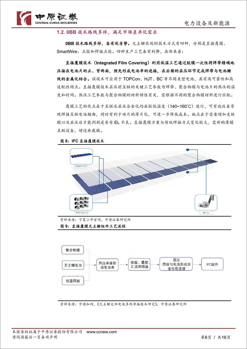 《光伏行业新技术专题研究：0BB技术有望带动相关设备、材料需求-中原证券-241231-16页》 - 第6页预览图