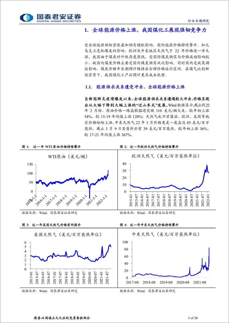 《基础化工行业煤化工专题研究：高能源价格下的竞争优势-20220328-国泰君安-20页》 - 第4页预览图