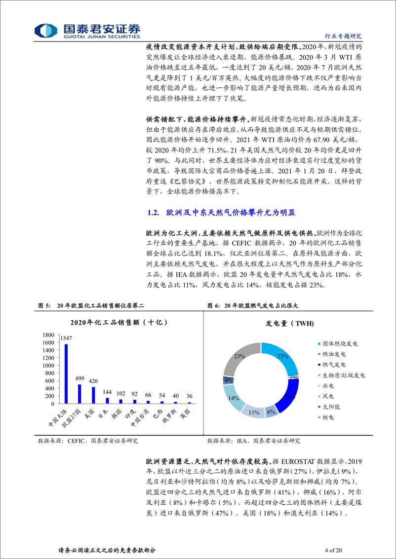 《基础化工行业煤化工专题研究：高能源价格下的竞争优势-20220328-国泰君安-20页》 - 第5页预览图