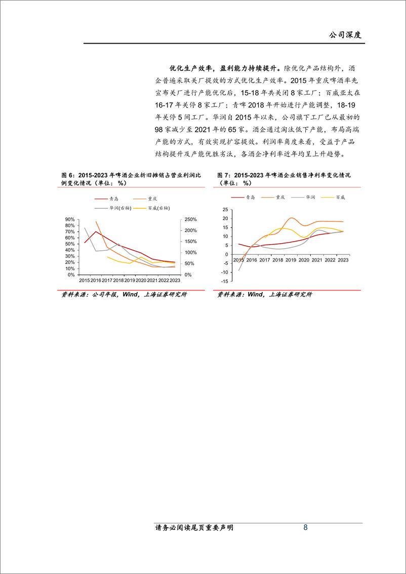 《青岛啤酒(600600)首次覆盖报告：百年企业生生不息，高质发展基业长青-241122-上海证券-23页》 - 第8页预览图