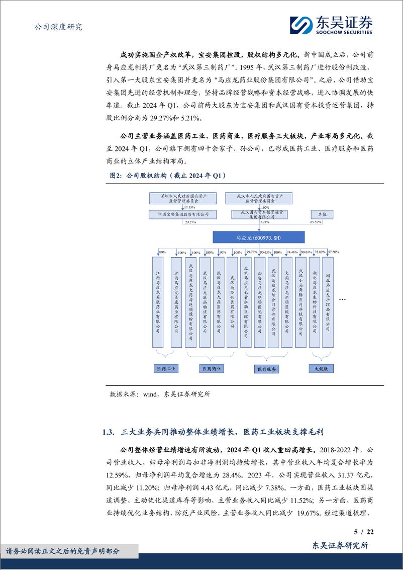 《马应龙(600993)肛肠细分行业龙头，百年品牌守正创新-240610-东吴证券-22页》 - 第5页预览图