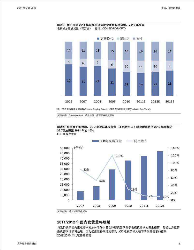 《高盛高华-首次研究中国电视机生产企业：对创维数码的首次评级为买入》 - 第6页预览图