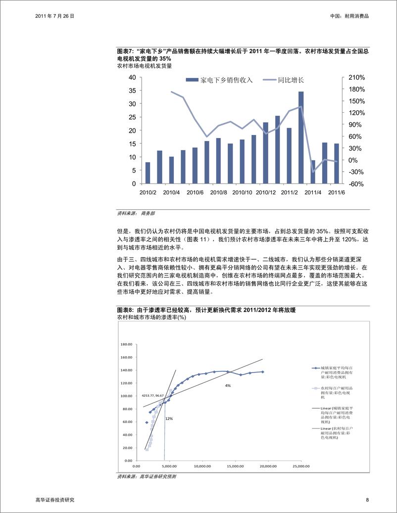 《高盛高华-首次研究中国电视机生产企业：对创维数码的首次评级为买入》 - 第8页预览图