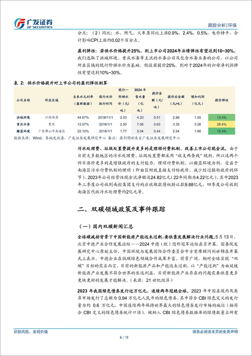 《环保行业深度跟踪：公用事业涨价持续演绎，重视运营资产价值重估-240519-广发证券-13页》 - 第6页预览图