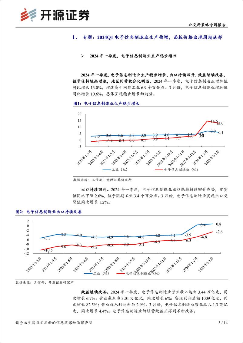 《北交所科技新产业跟踪第十七期：面板价格显周期底部区域，北交所及后备军聚集产业链特色标的-240512-开源证券-14页》 - 第3页预览图