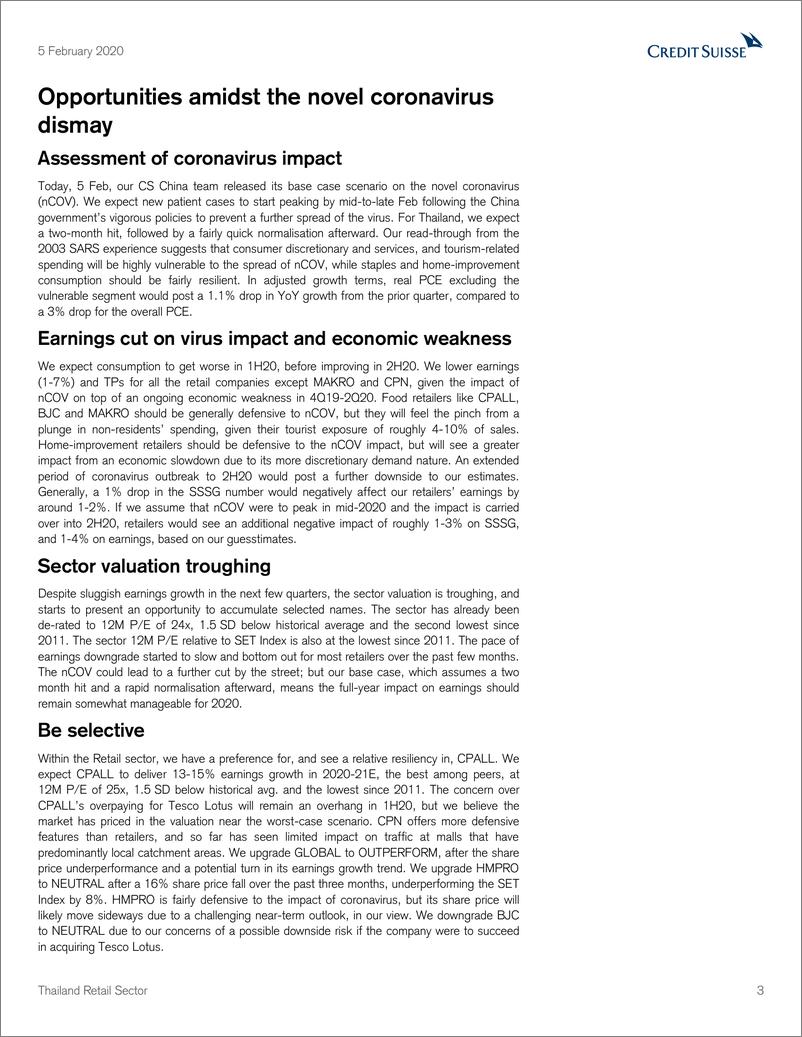 《瑞信-亚太地区-零售行业-泰国零售业：新冠状病毒恐慌中的机遇-2020.2.5-32页》 - 第4页预览图