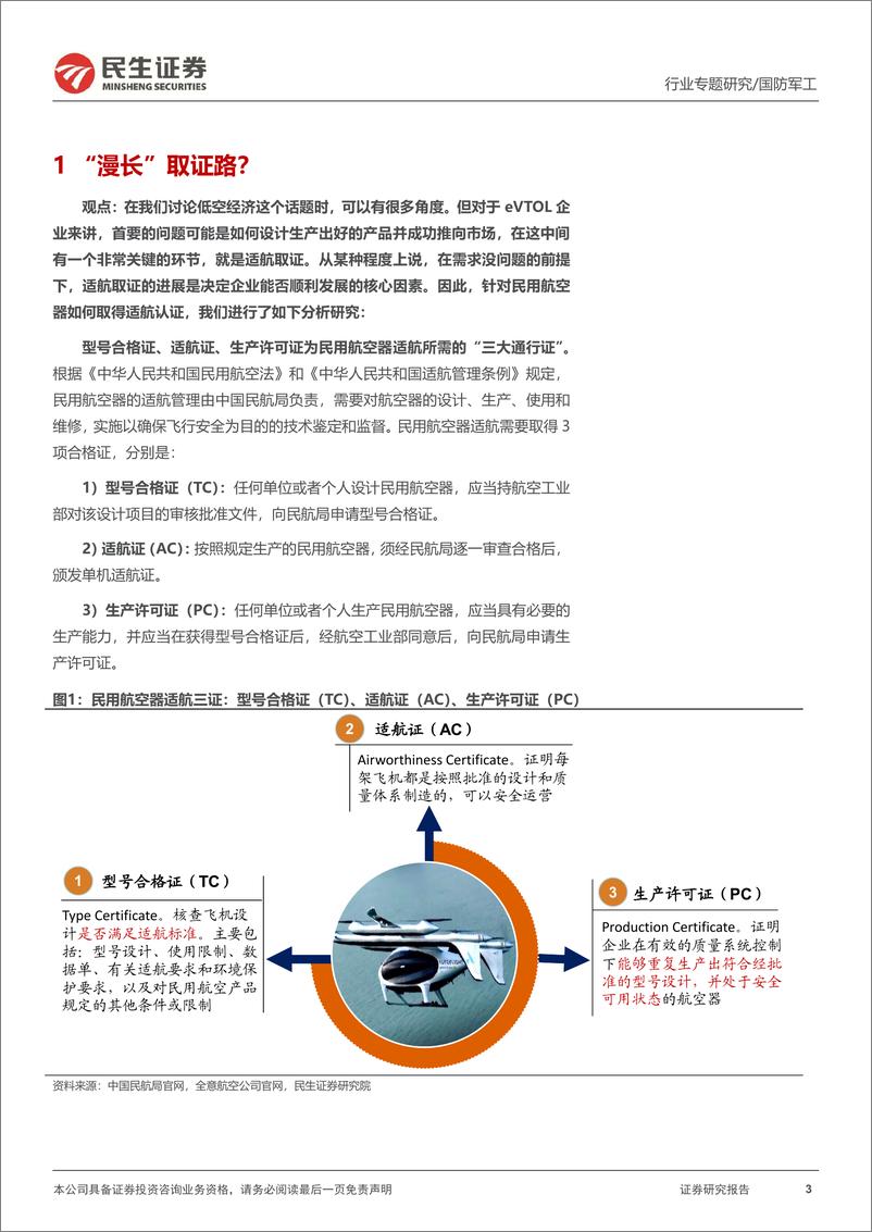 《国防军工行业专题报告-低空经济系列：eVTOL产业发展的5个核心问题-240525-民生证券-28页》 - 第3页预览图