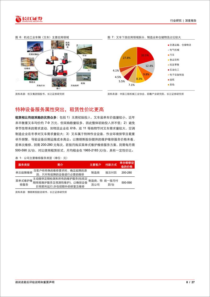 《建筑与工程行业：从佛朗斯股份看叉车租赁行业-240522-长江证券-27页》 - 第8页预览图