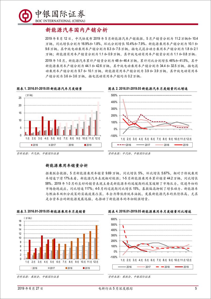 《电新行业5月深度跟踪：光伏风电高景气，新能源汽车需求增速放缓-20190627-中银国际-23页》 - 第6页预览图