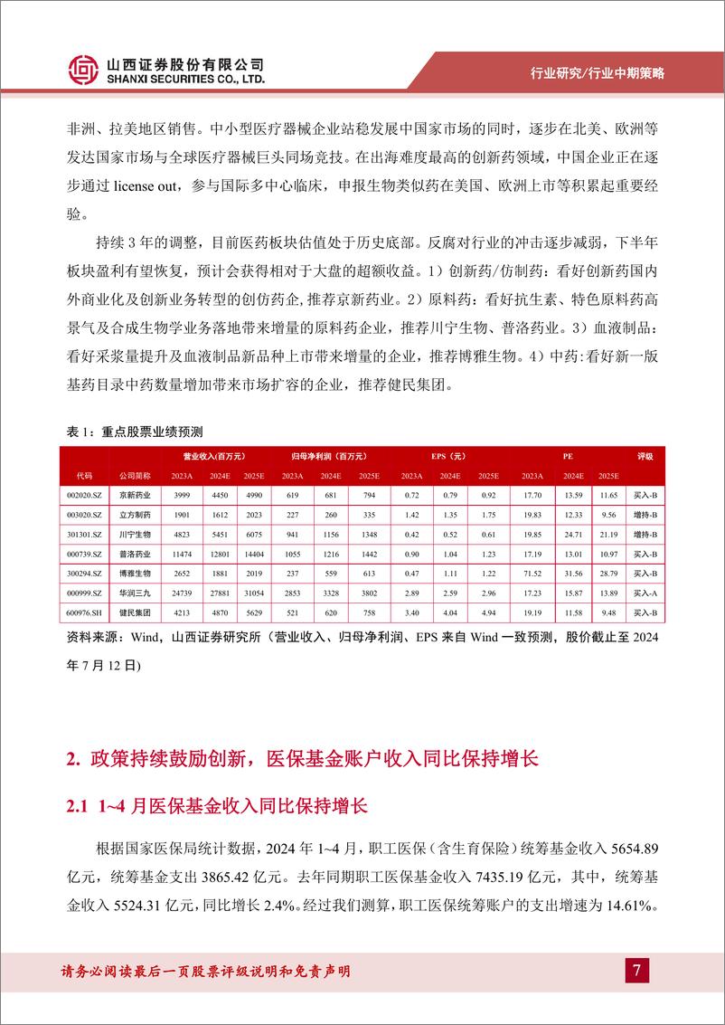 《山西证券-医药行业2024年中期策略：估值再平衡逐步完成，内需的性价比、出海的必然性》 - 第7页预览图