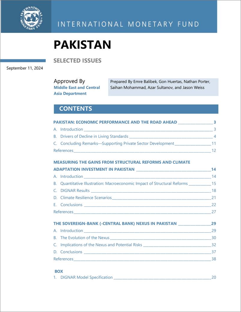 《IMF-巴基斯坦：选定问题（英）-2024-39页》 - 第2页预览图