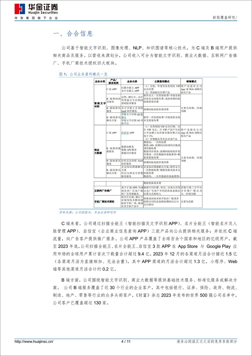 《合合信息(688615)新股覆盖研究-240906-华金证券-11页》 - 第4页预览图