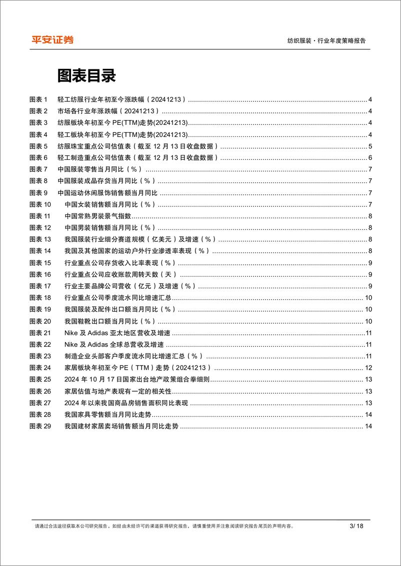 《轻工纺服行业2025年年度策略报告：估值底部，困境反转-241217-平安证券-18页》 - 第4页预览图