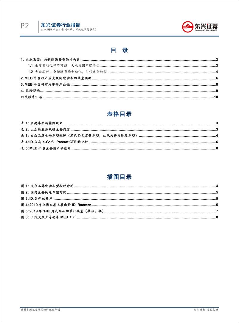 《汽车行业全球龙头跟踪系列报告之（二）：大众MEB平台，老树新芽，可掀起浪花多少？-20191212-东兴证券-12页》 - 第3页预览图