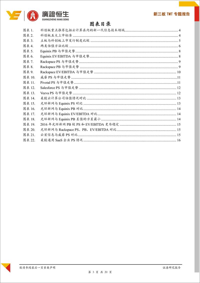 《TMT行业专题报告：科创板云计算企业适宜估值方法与估值倍数探讨-20190422-广证恒生-20页》 - 第4页预览图