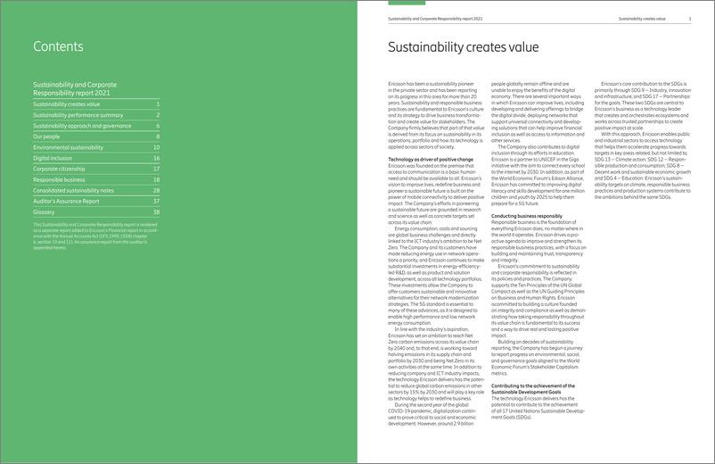 爱立信发布2021年《可持续与企业责任报告》英-22页 - 第3页预览图