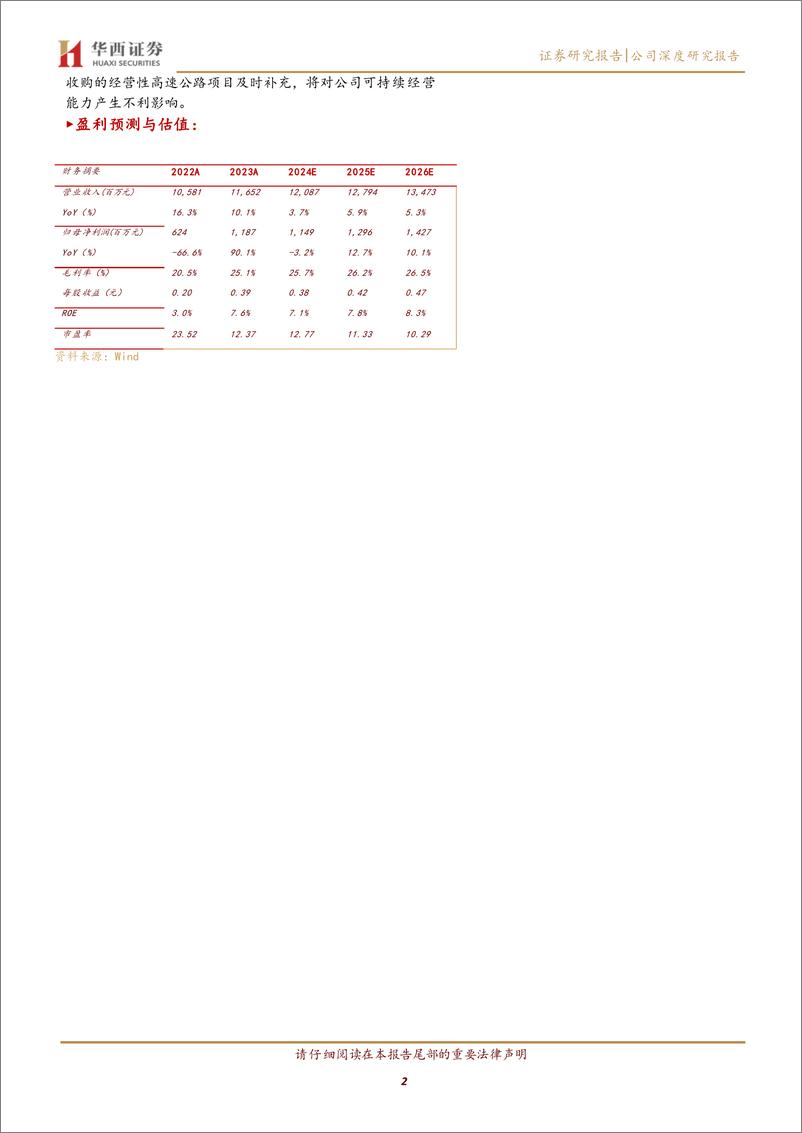 《四川成渝(601107)路桥主业发展稳定，高分红未来可期-240903-华西证券-25页》 - 第2页预览图