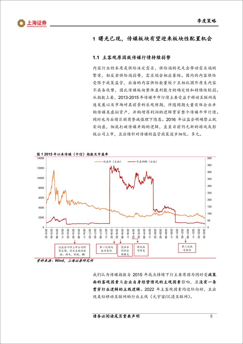 《2022年传媒行业中期策略报告：“政策底”确立长期投资机会，持续推荐互联网、游戏、元宇宙-20220531-上海证券-41页》 - 第6页预览图