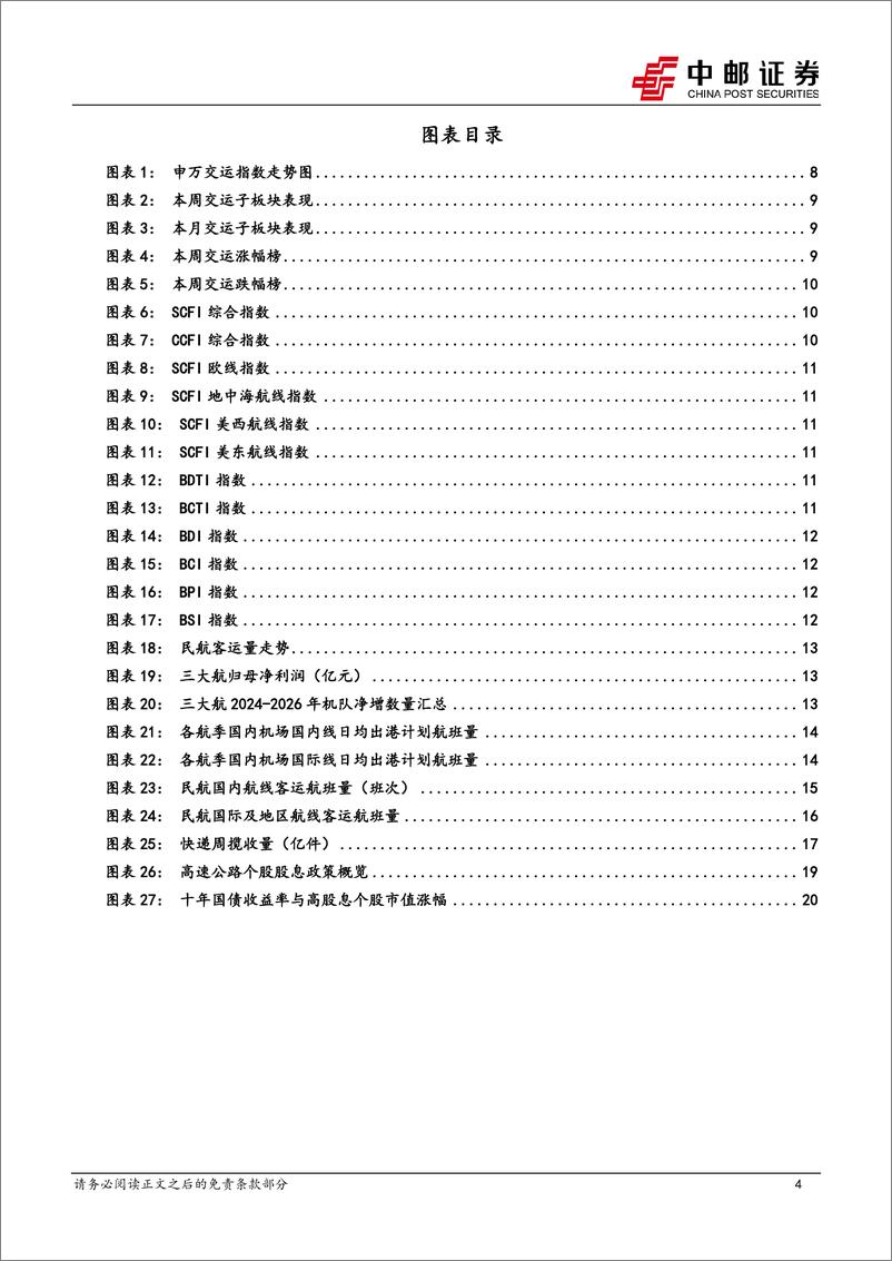 《交通运输行业报告：三大航大幅减亏，公路龙头延续高分红-240331-中邮证券-22页》 - 第4页预览图