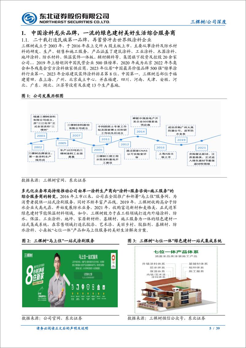 《三棵树(603737)期待重涂改善需求，渠道扩张助力成长-240515-东北证券-39页》 - 第5页预览图