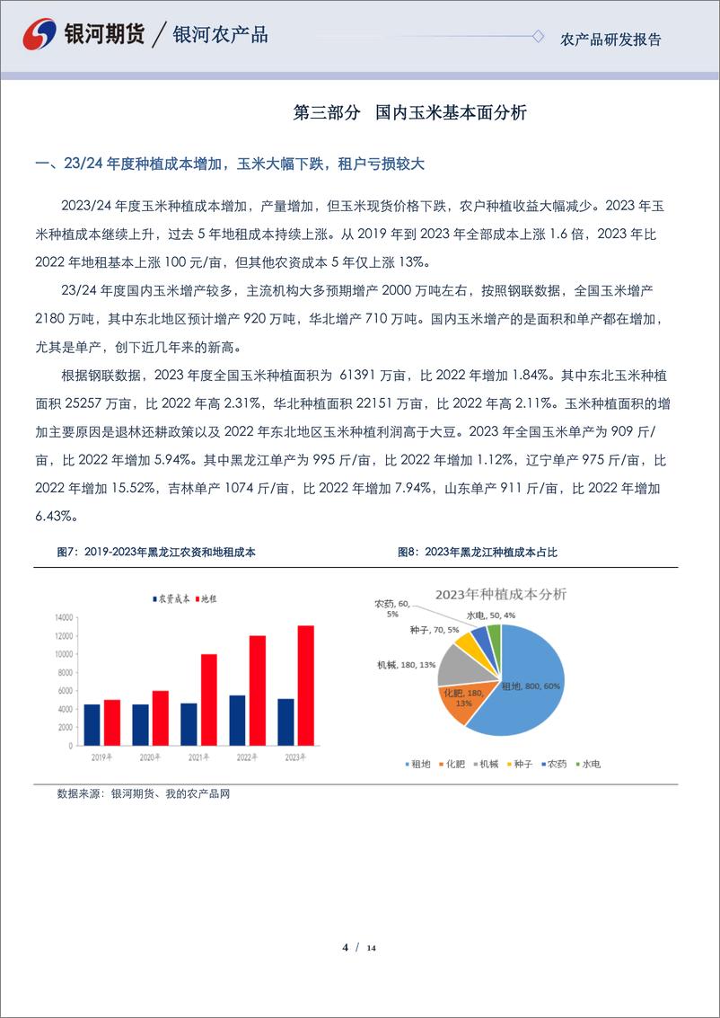 《玉米&淀粉报告：玉米底部震荡 存在做多机会-20240126-银河期货-14页》 - 第4页预览图