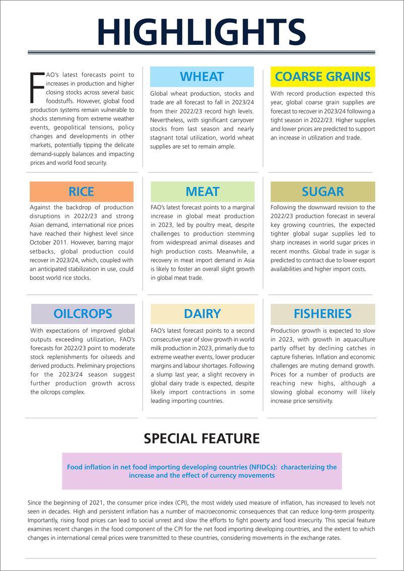《联合国粮农组织-粮食展望——全球粮食市场双年度报告（英）-2023.6-160页》 - 第6页预览图