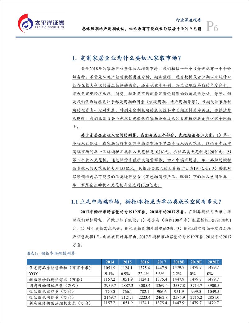 《轻工制造行业：定制企业中长期成长路径探索，忽略短期地产周期波动，谁未来有可能成长为家居行业的巨无霸-20190218-太平洋证券-50页》 - 第7页预览图