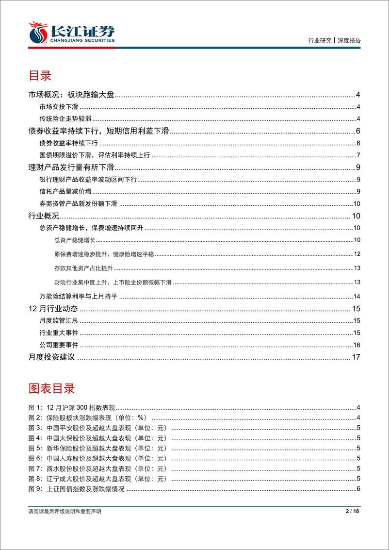 《保险行业1月份投资策略：低估值的安全性与高β的弹性-20190108-长江证券-18页》 - 第3页预览图