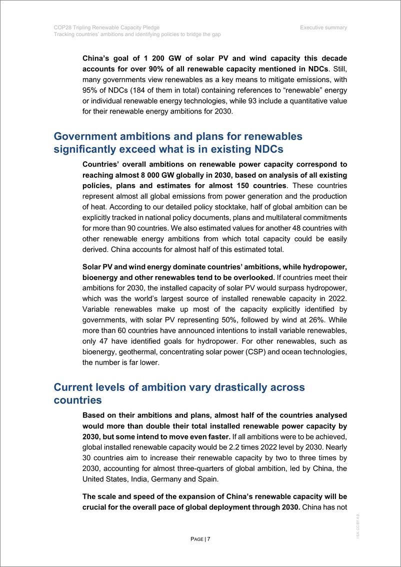 《国际能源署-COP28可再生能源容量承诺翻三番（英）-2024-55页》 - 第7页预览图