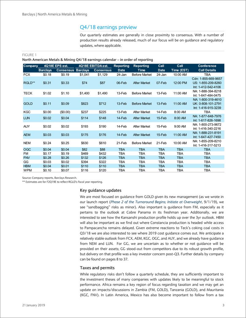 《巴克莱-美股-金属与采矿业-北美金属与采矿业2018年Q4预览：重点监管风险-2019.1.21-49页》 - 第4页预览图