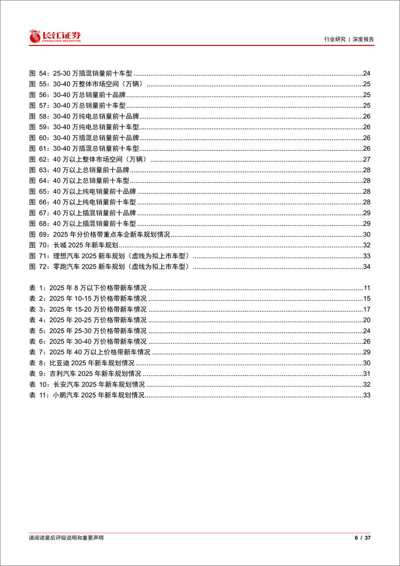 《汽车与汽车零部件行业深度报告：从新车规划看2025年市场增长动能-241222-长江证券-37页》 - 第6页预览图