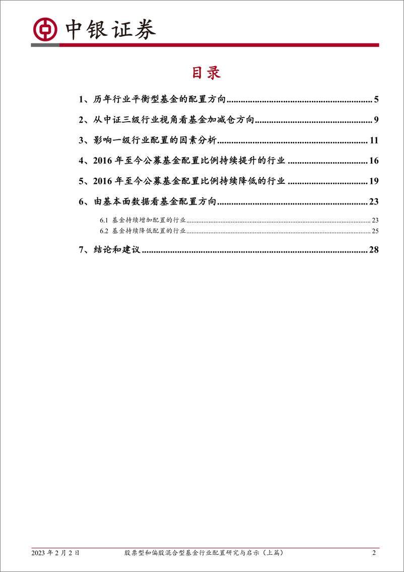 《股票型和偏股混合型基金行业配置研究与启示（上篇）：股票和偏股混合型基金持续增持和减持行业分析-20230202-中银国际-30页》 - 第3页预览图