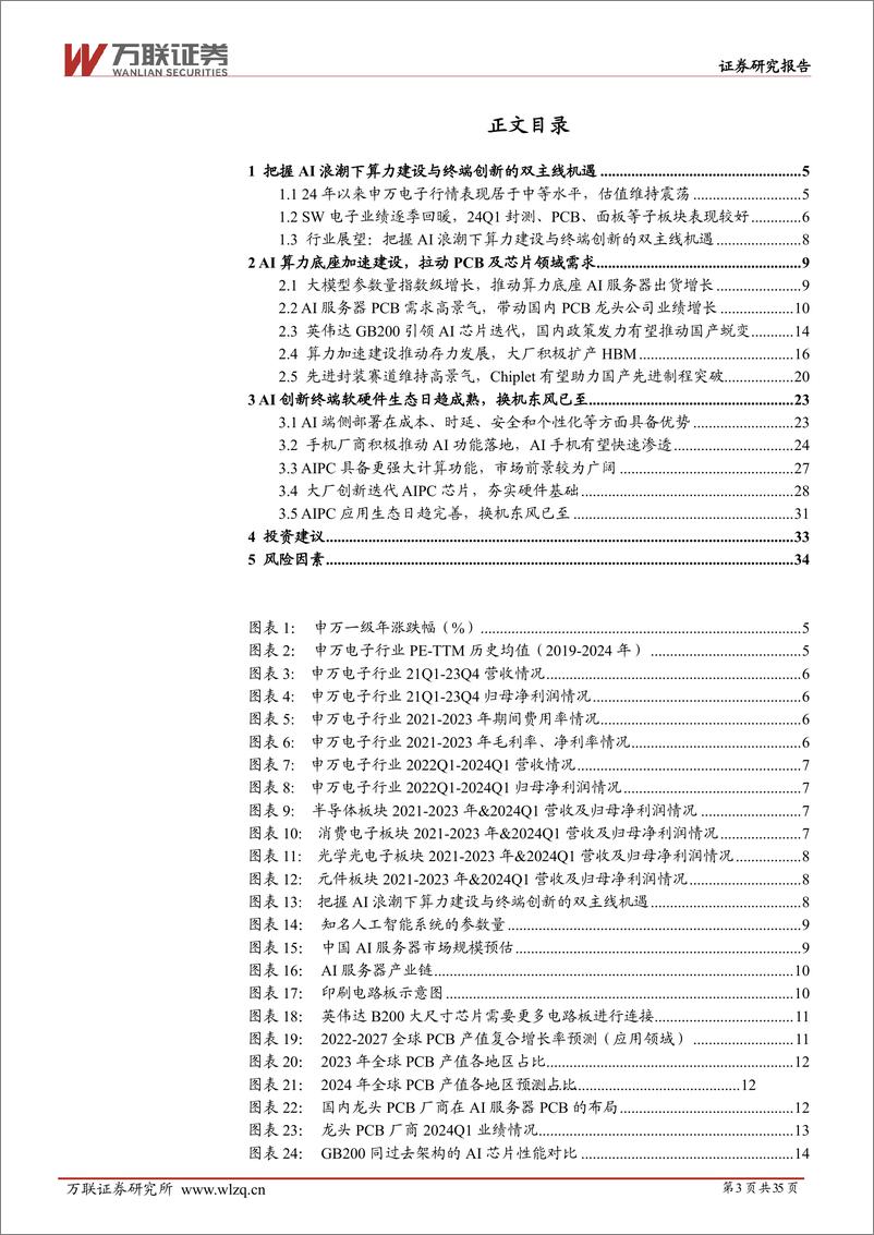 《万联证券-2024年中期电子行业投资策略报告：AI浪潮迭起，智能触手可及》 - 第3页预览图