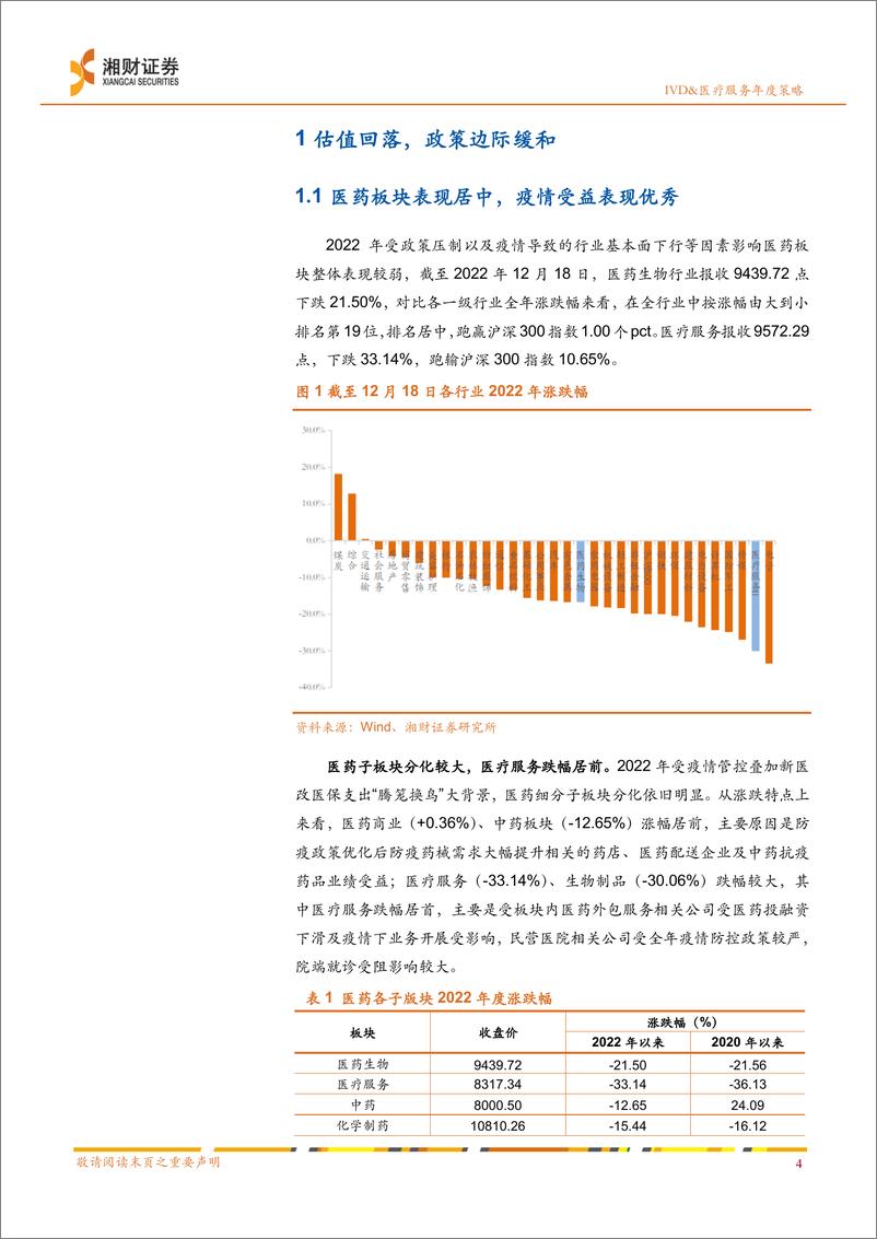 《医疗服务行业2023年IVD&医疗服务投资策略：疫后复苏开启，看好诊疗恢复与“创新”重启-20230109-湘财证券-41页》 - 第6页预览图