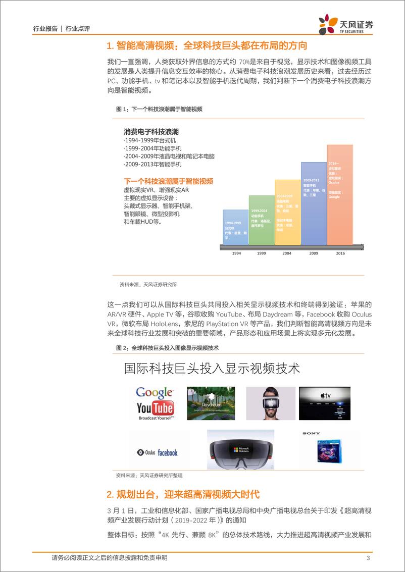 《电子行业：超高清视频大时代-20190303-天风证券-17页》 - 第4页预览图