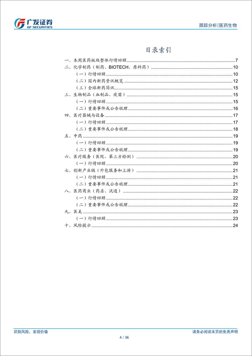 《医药生物行业：投融资转暖，关注创新药及创新产业链-240311-广发证券-36页》 - 第4页预览图