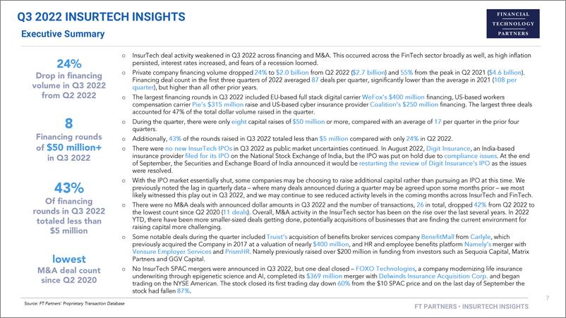 《FT Partners-2022年第3季度保险技术洞察（英）-57页》 - 第8页预览图