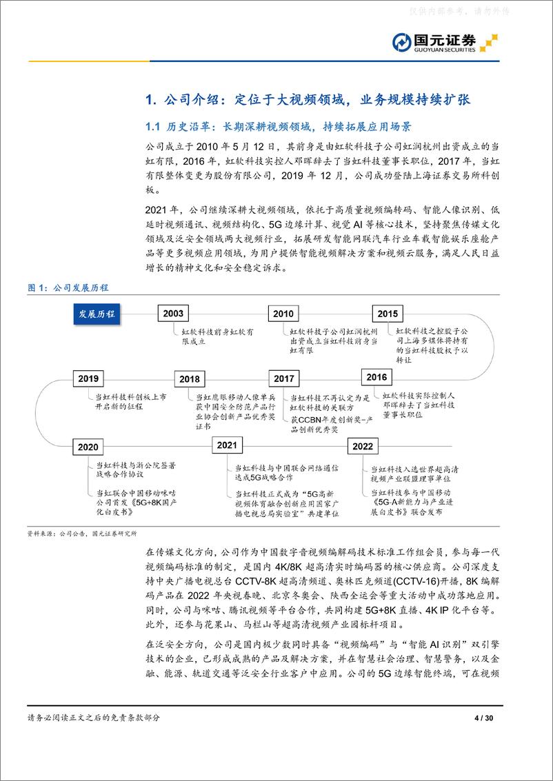 《国元证券-当虹科技(688039)深度研究报告：专注智能视频技术，车载娱乐空间广阔-230221》 - 第4页预览图