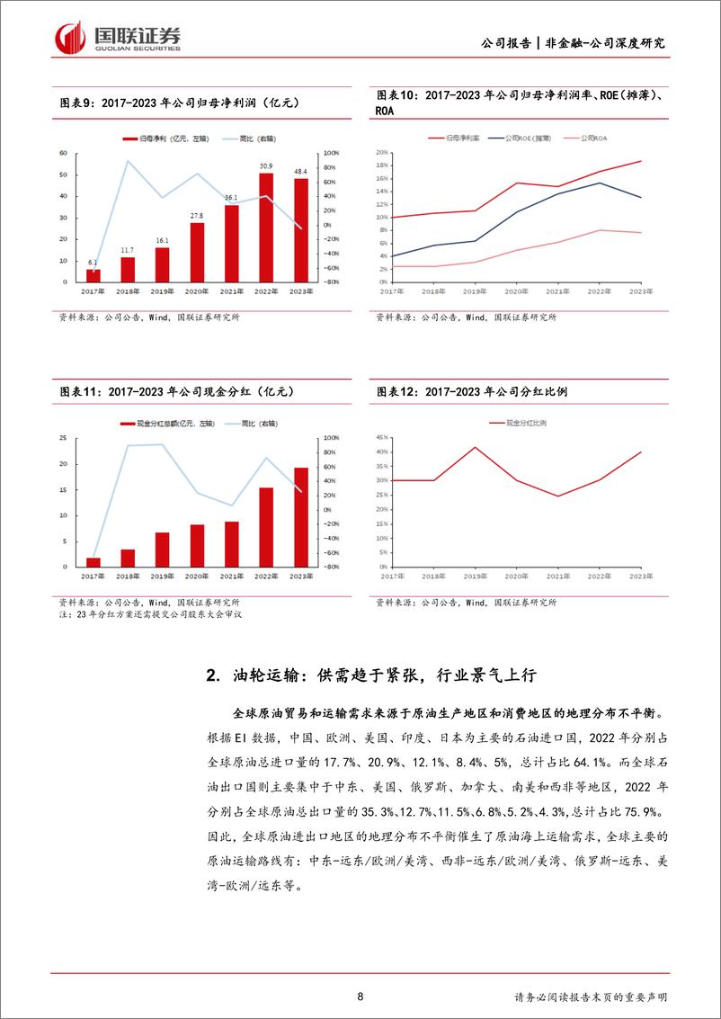 《招商轮船(601872)油散双核驱动，综合性航运龙头启航-240515-国联证券-32页》 - 第8页预览图