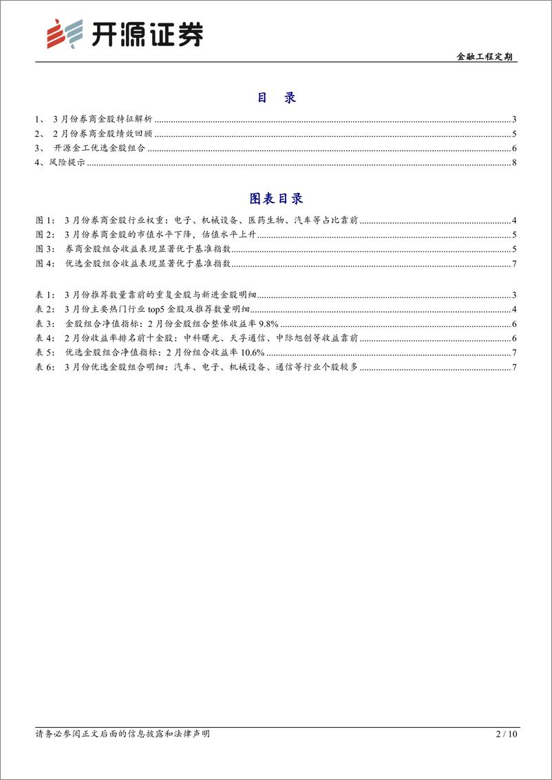 《金融工程定期：券商金股解析月报（2024年3月）-20240301-开源证券-10页》 - 第2页预览图