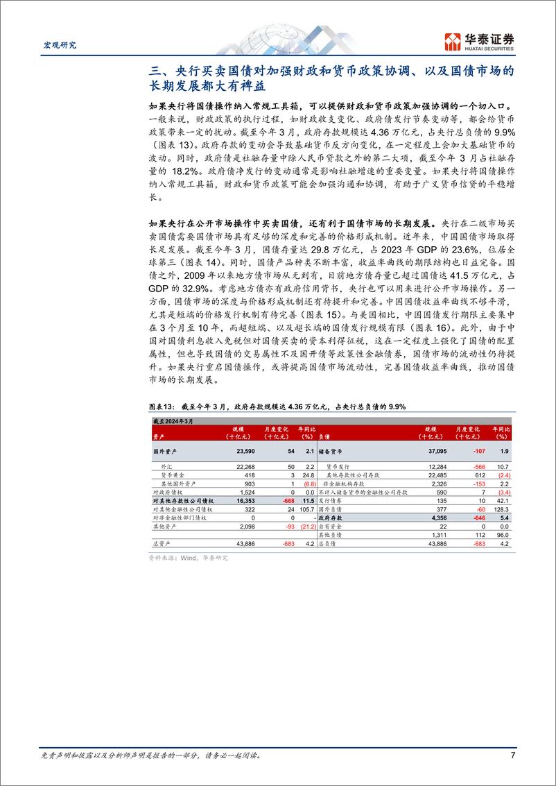 《宏观专题研究：央行增持国债对货币政策框架转型的长期意义-240430-华泰证券-13页》 - 第7页预览图