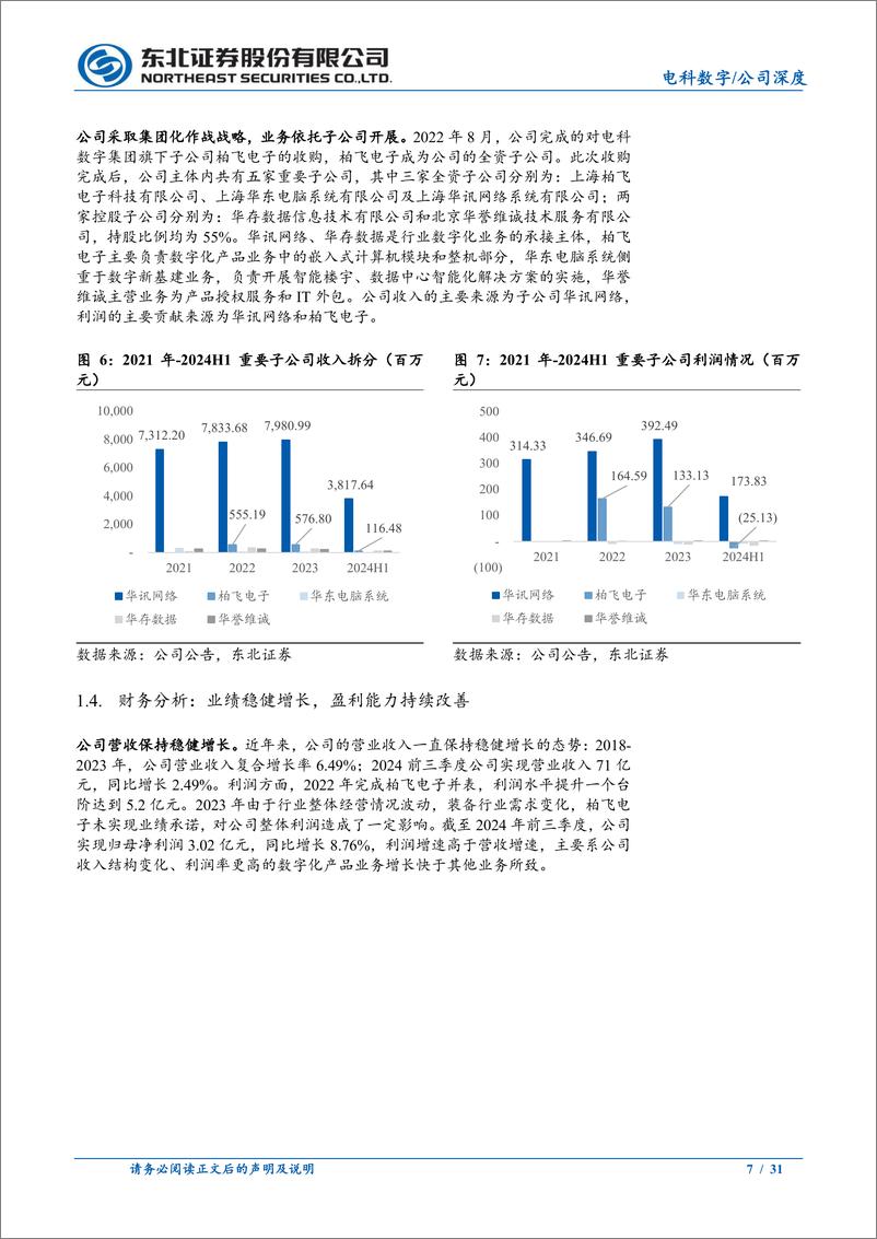 《电科数字(600850)公司深度报告：集团协同增强，数字化%2b国产化驱动成长-241230-东北证券-31页》 - 第7页预览图