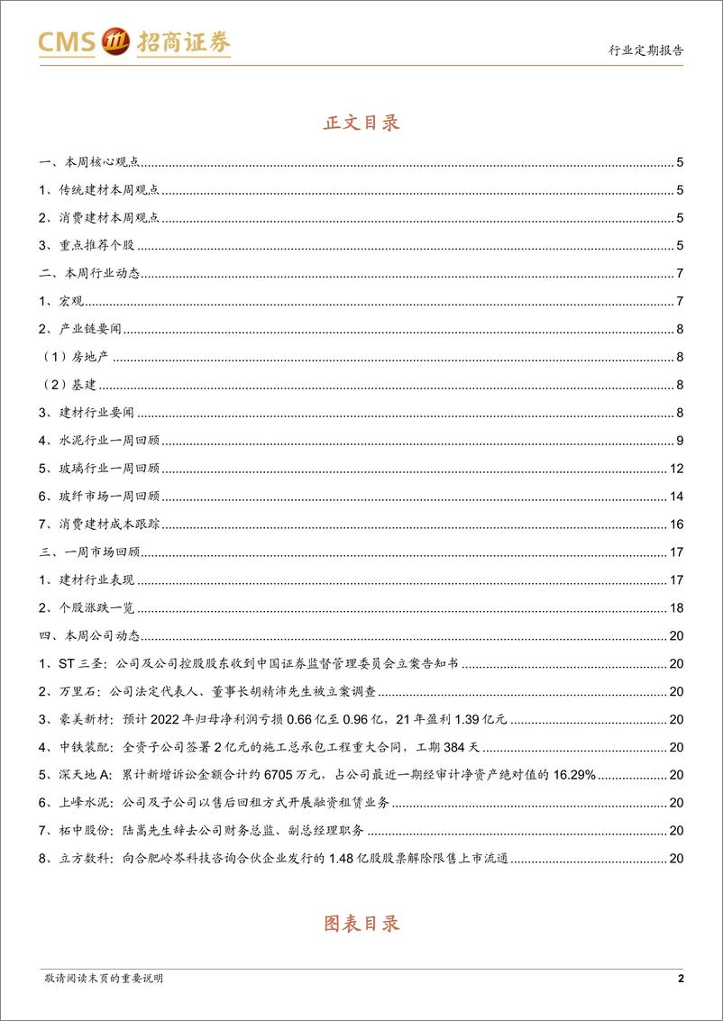 《建材行业定期报告：复工有待加速，静待资金落实需求复苏-20230211-招商证券-22页》 - 第3页预览图